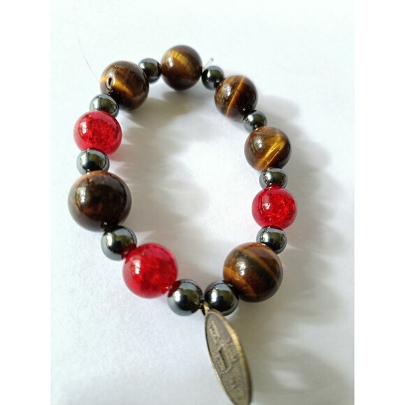 Handmade Tiger Eye Charm Bracelet Women's Fashion Adjustable - Picture 1 of 4